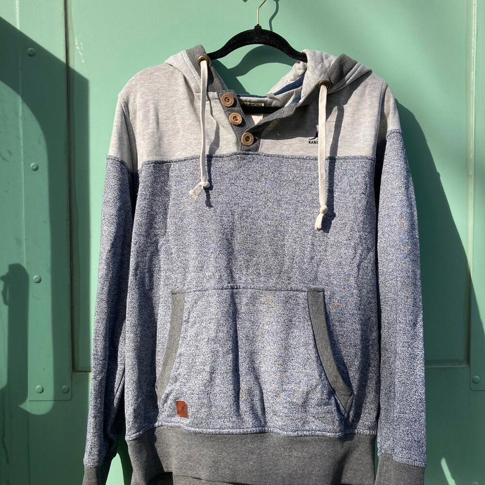 Grey and white heather hoodie